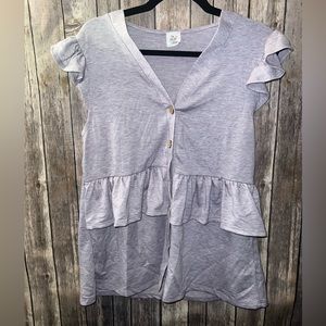 The Zig Zag Stripe blouse, size medium, lavender